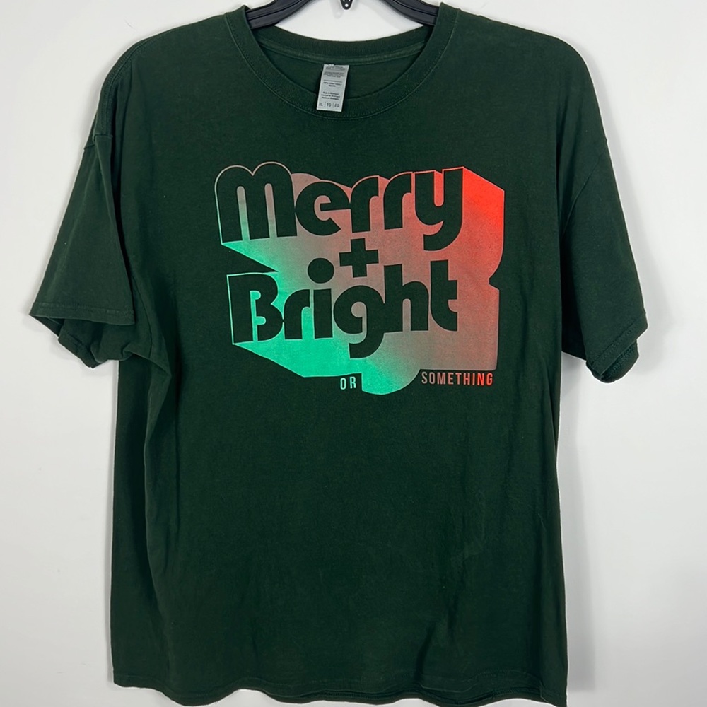 Merry & Bright or something green t shirt can be unisex size XL 3 for $20
